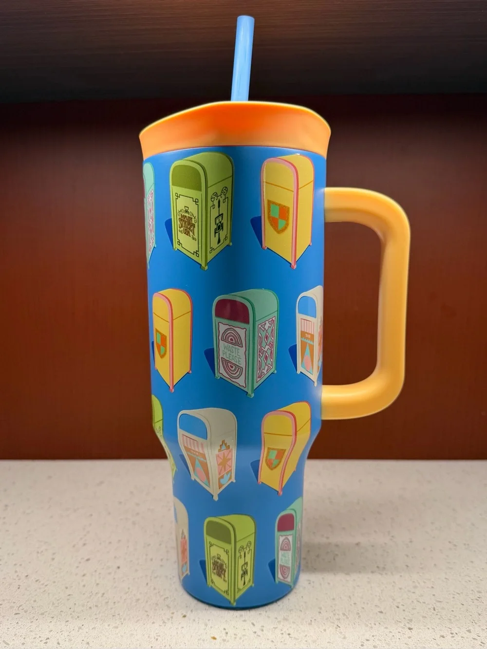 NEW DISNEY PARKS TRASH CANS GIANT 40oz STAINLESS STEEL TUMBLER